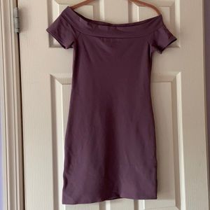 Purple Off the Shoulder Dress